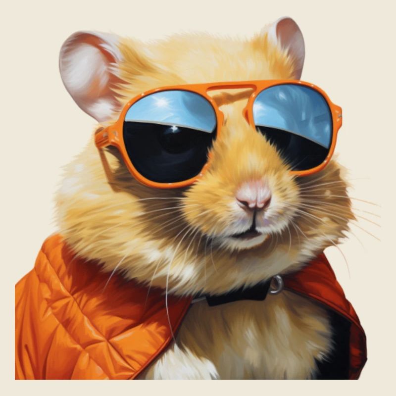 Hamster avec lunettes, flirt, hamster drôle