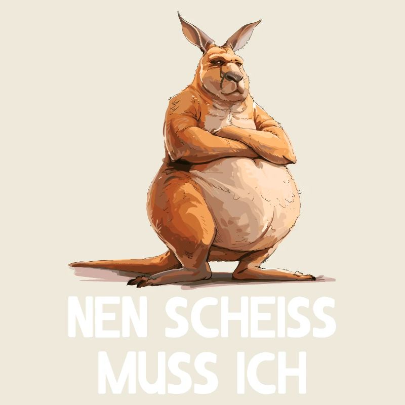 Känguru Beuteltier Kangaroo Nen scheiss muss ich