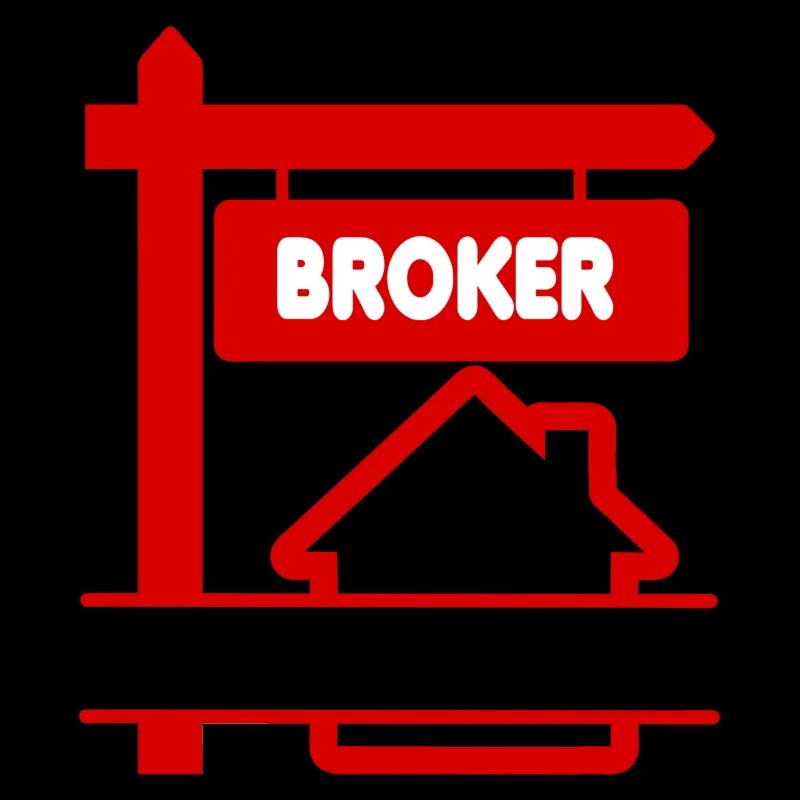 Broker-Logo rot mit Text BROKER