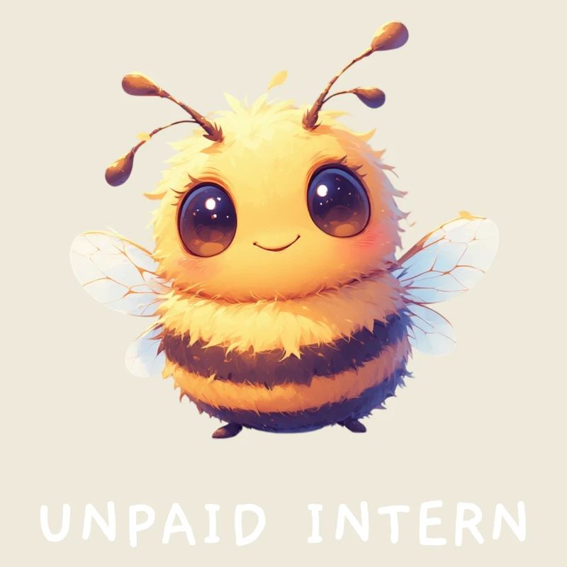 Süße Biene "Unpaid Intern" Praktikant Spruch