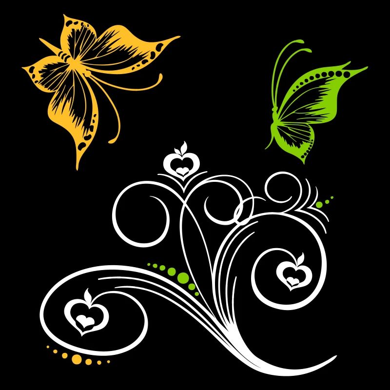 Ornament with butterfly