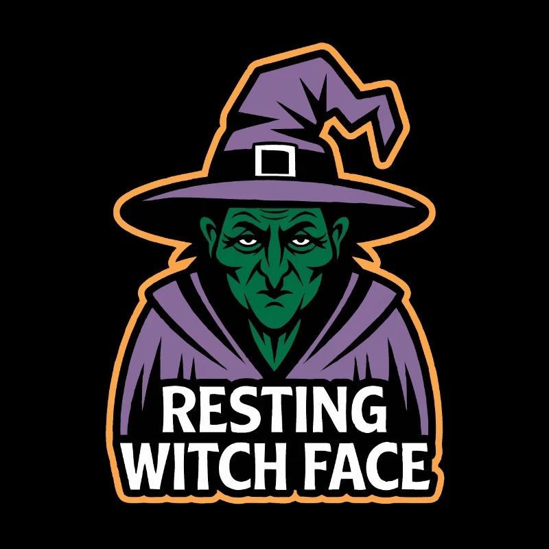Visage de sorcière au repos