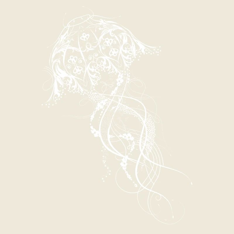 An ornate white jellyfish