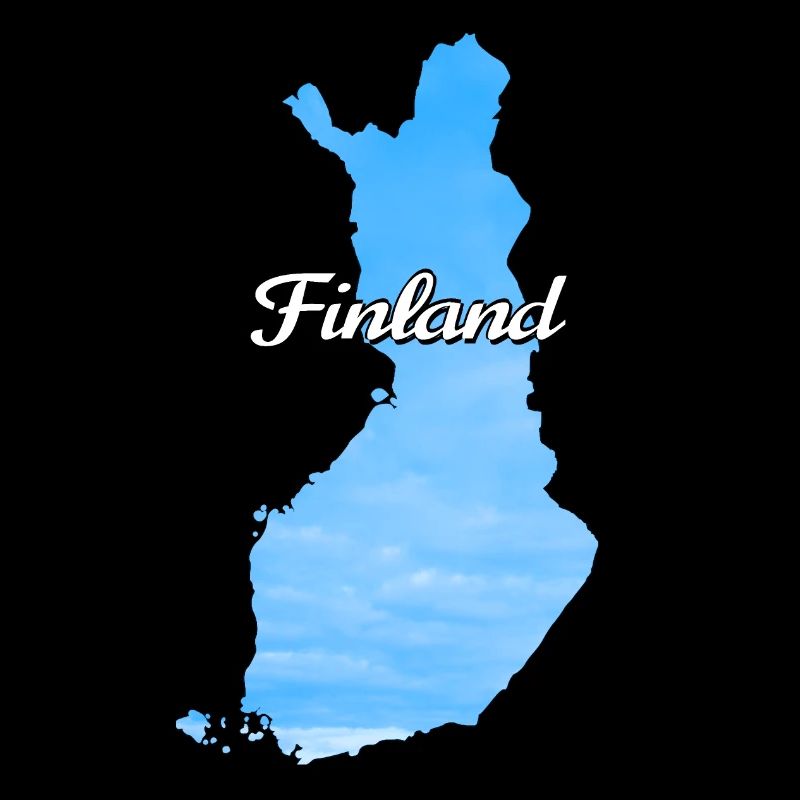 La carte de la Finlande Finlande, couleur bleue