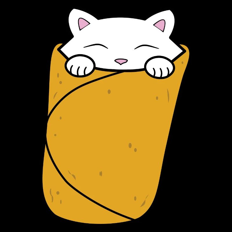 Purrito, cute cat burrito.
