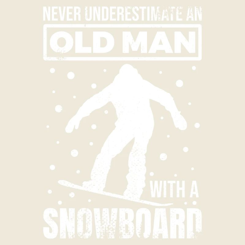 Alter Snowboarder Opa