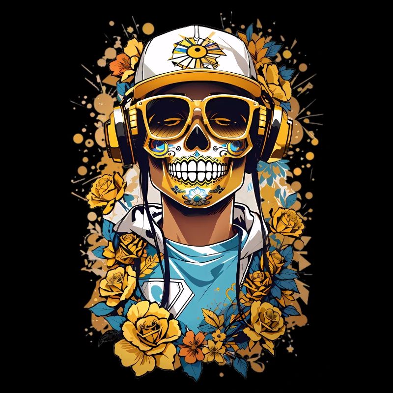 Crâne de sucre doré