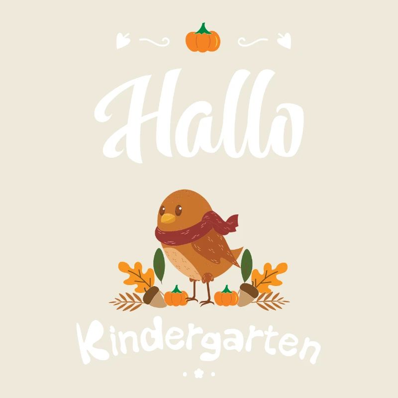 süßes Vogel Design mit Herbstmotiven