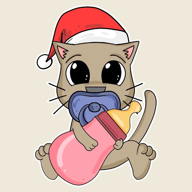 Chat Bébé Noël