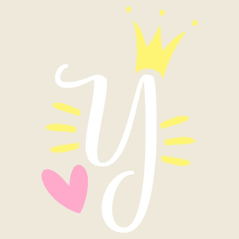 Lettre Y Lettre initiale Couronne
