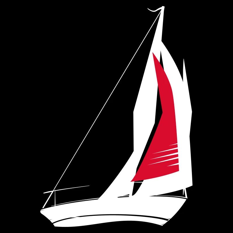 sailing ship segler white red