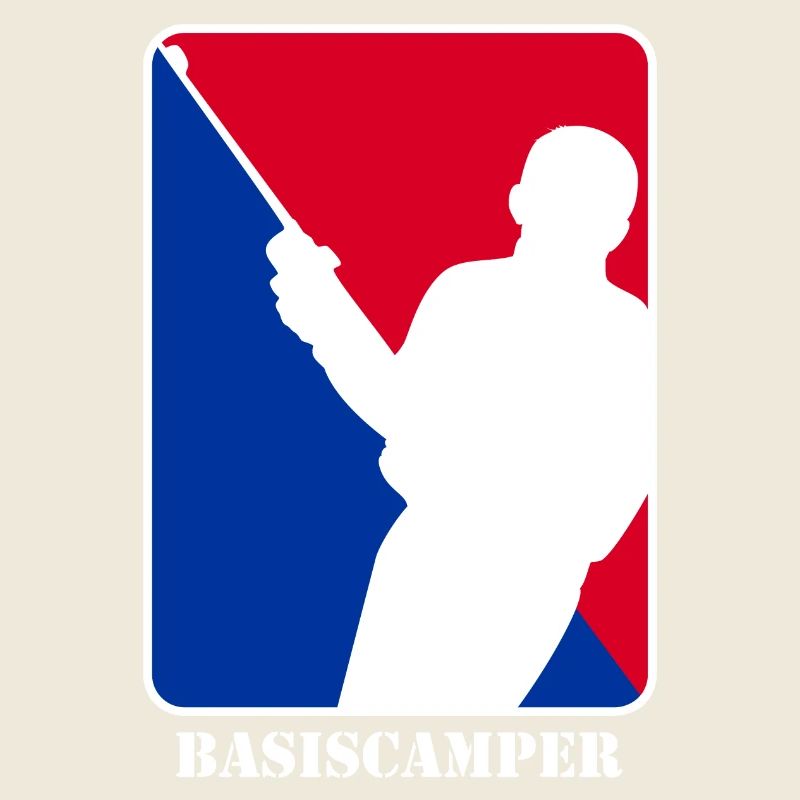 Nerd Gamer - Basiscamper im Rot Blau Logo Design