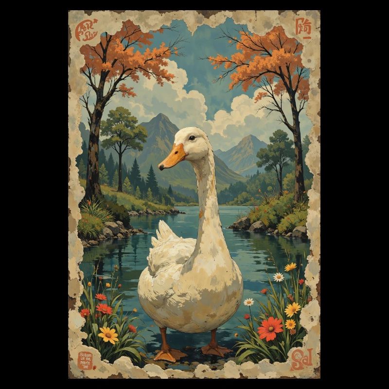 Ein schönes Bild von einer Ente.