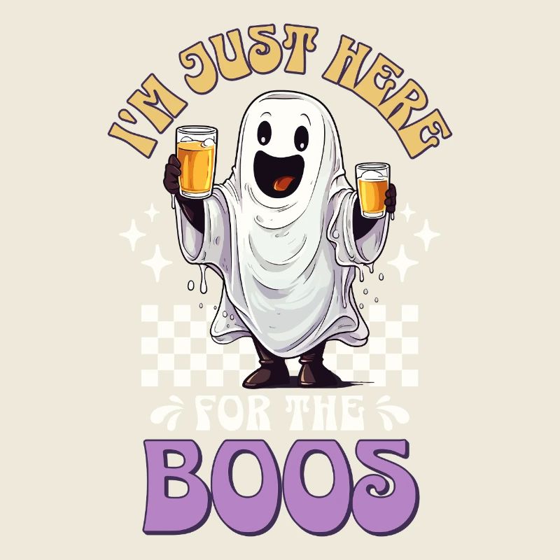 I'm Just Here For The Boos Halloween Ghost Beer