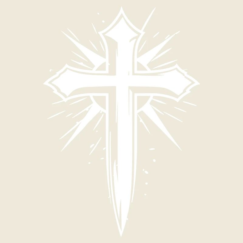 Christliches Kreuz mit Schein-Effekt