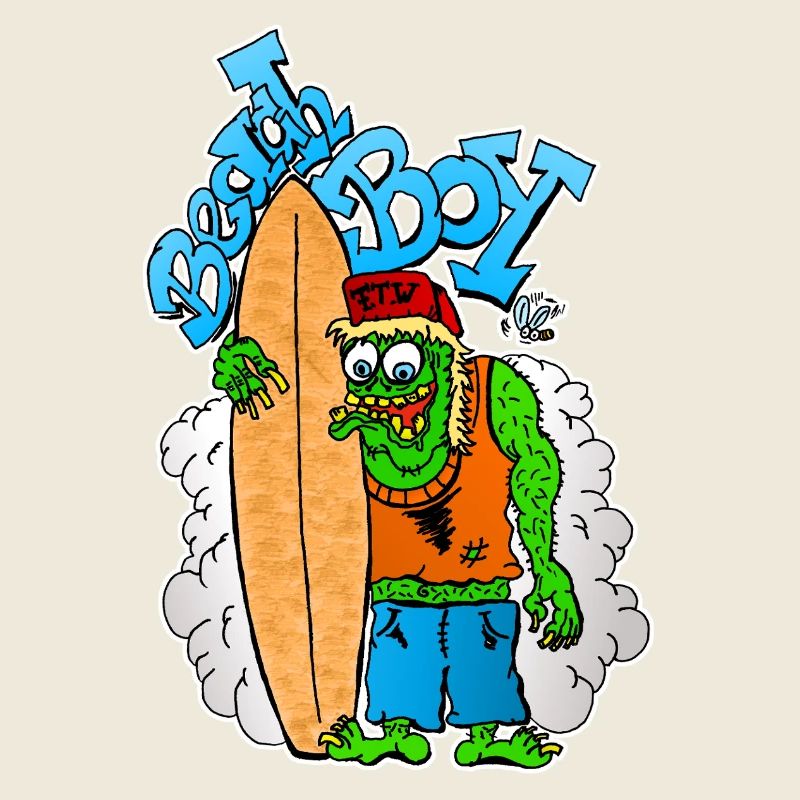 Beach Boy Surfer Monster