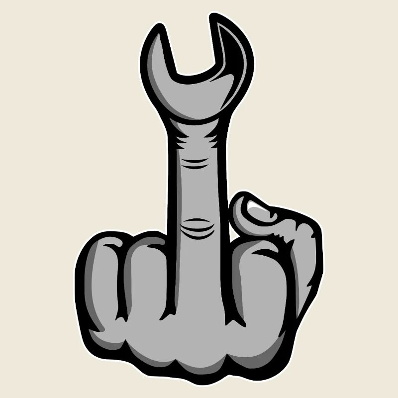 Mittelfinger Stinkerfinger Schraubschlüssel