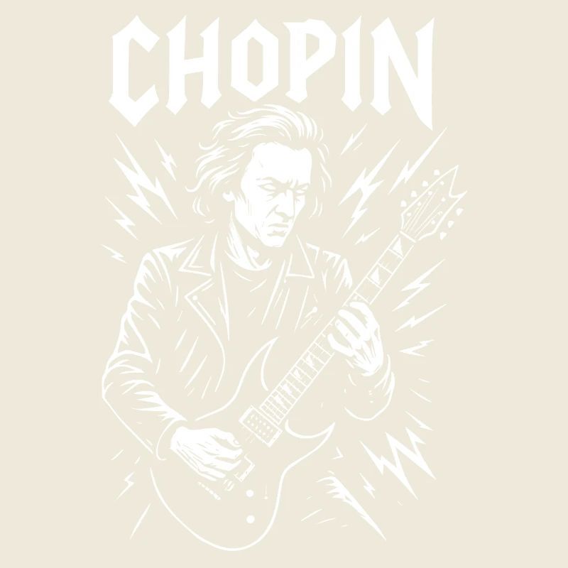 Chopin Electric Guitar Portrait
