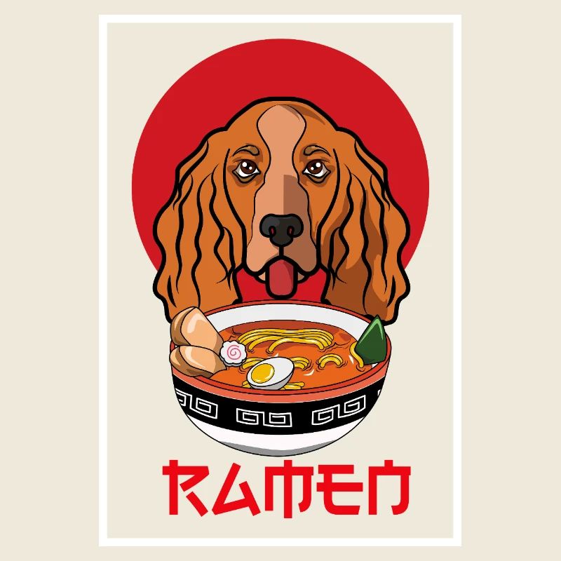 Niedliches Cocker Spaniel Hundegesicht Illustration