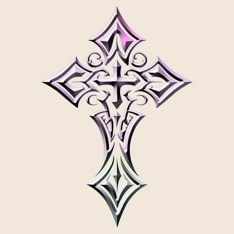 Iridescent Gothic Cross