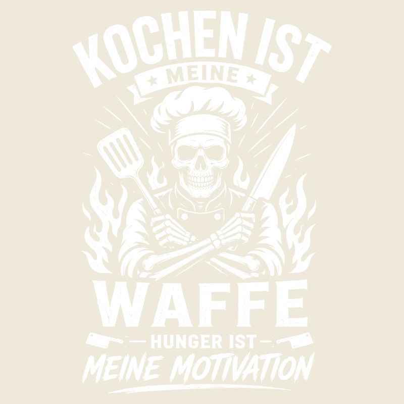 Kochen ist meine Waffe Skelett Koch