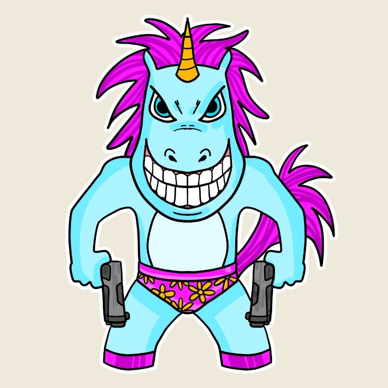Licorne avec pistolet