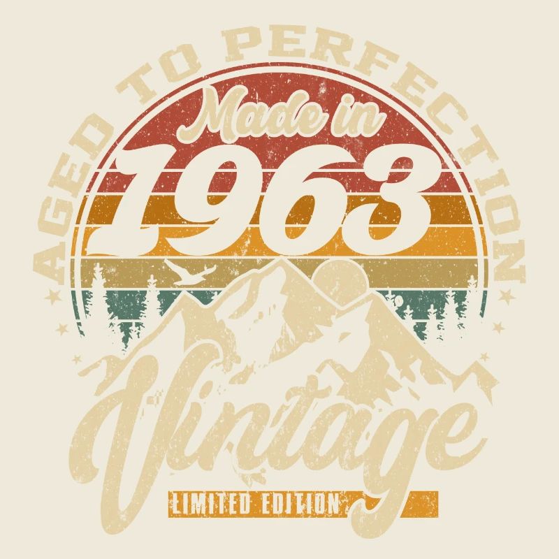 Made in 1963 Vintage Édition limitée Cadeau