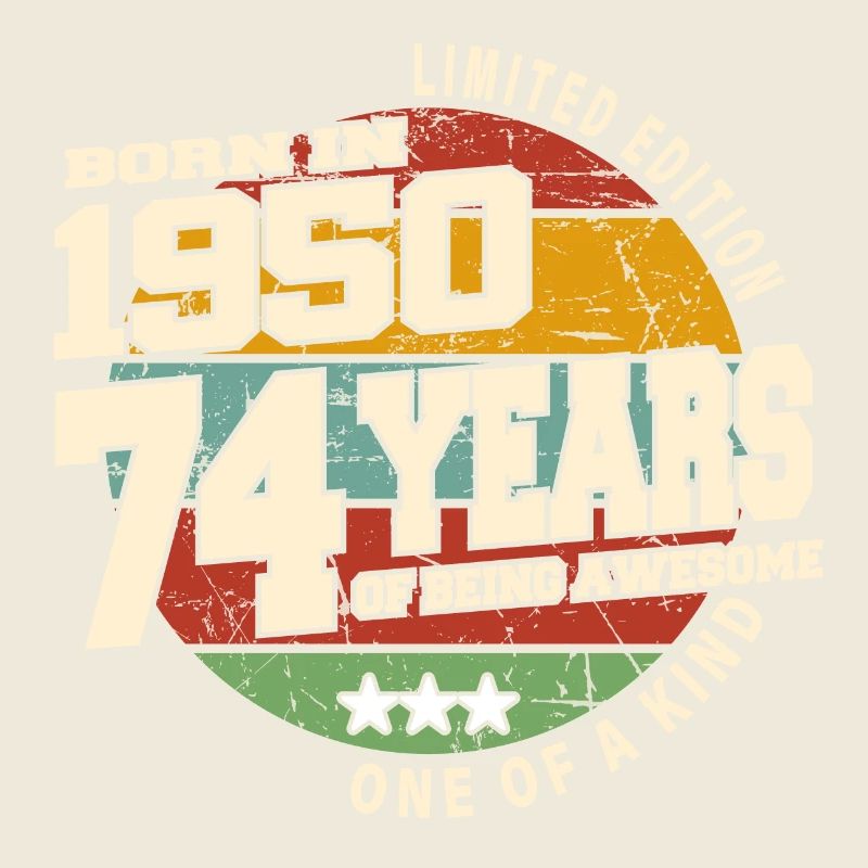 1950 Vintage Retro Classic 74 Jahre