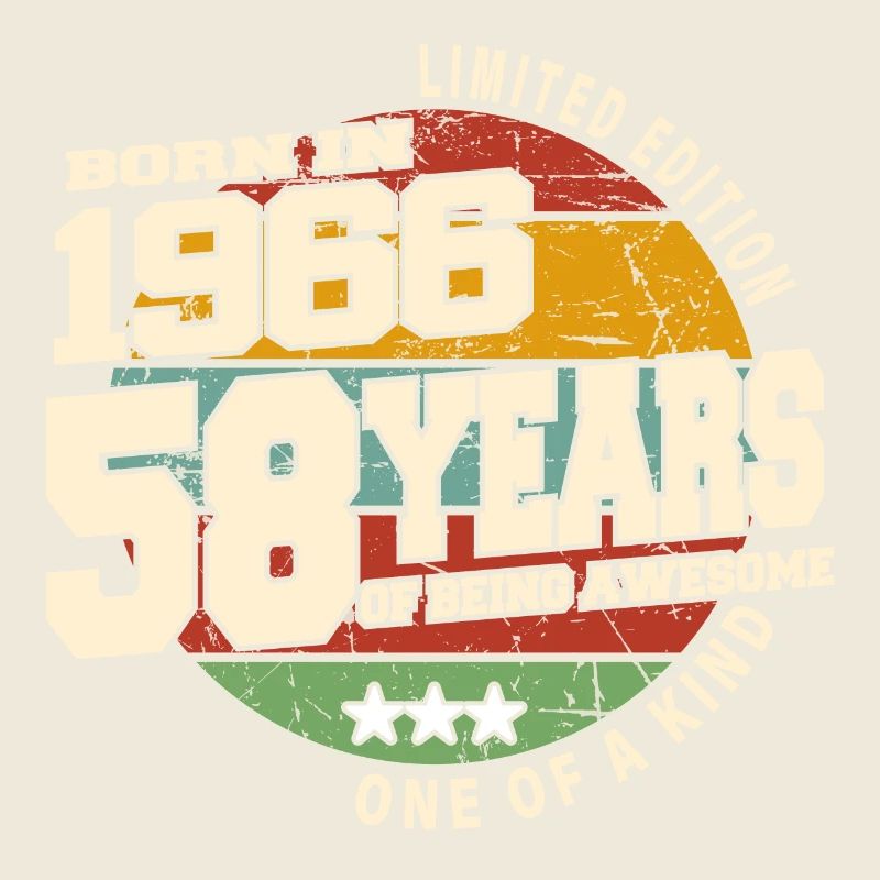 1966 Vintage Retro Classique 58 ans