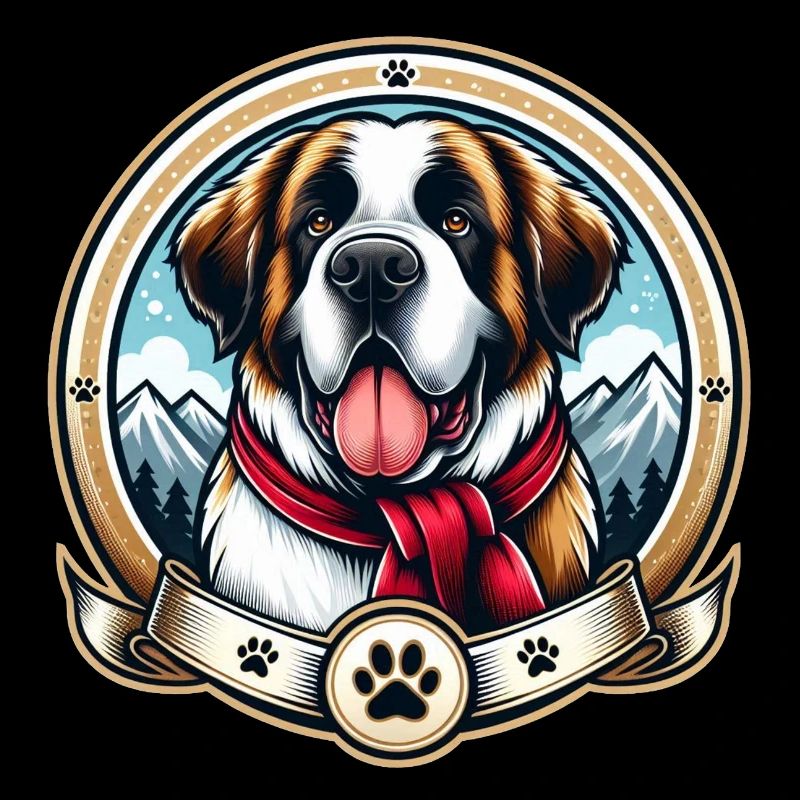 Saint Bernard Dog Logo