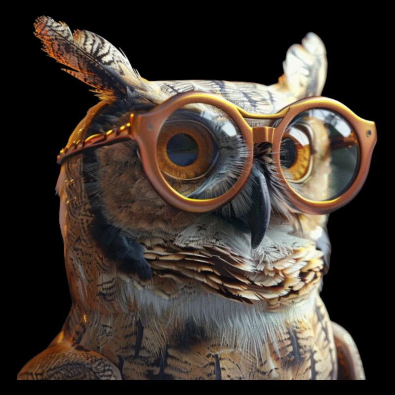 Owl with glasses