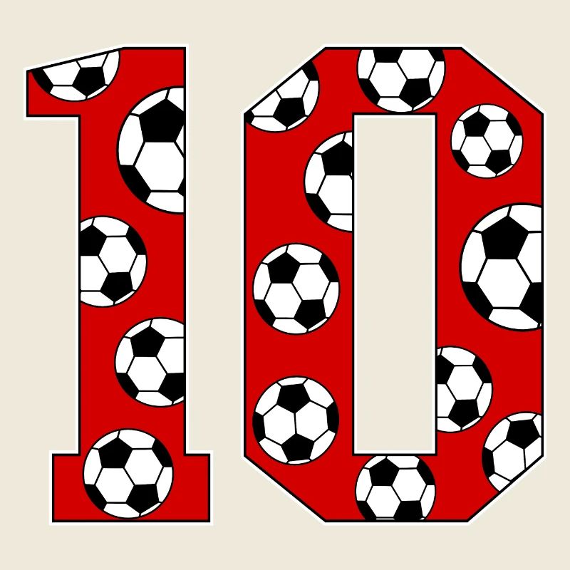 10 Geburtstag Fußball rot