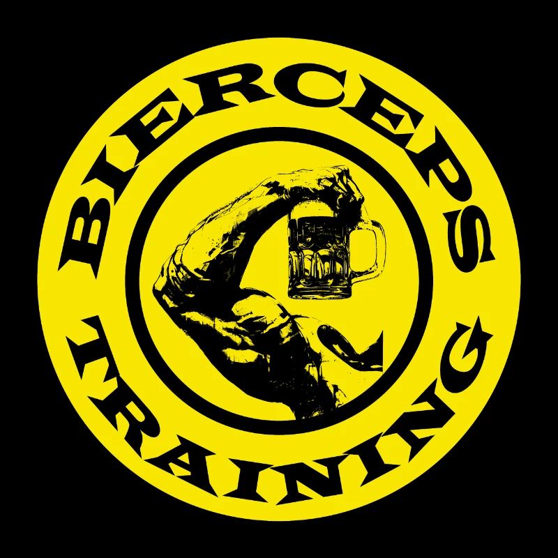 Bierceps Training - Bierkrug mit Bizeps Trinksport