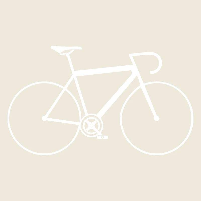 Minimalist bicycle design in white