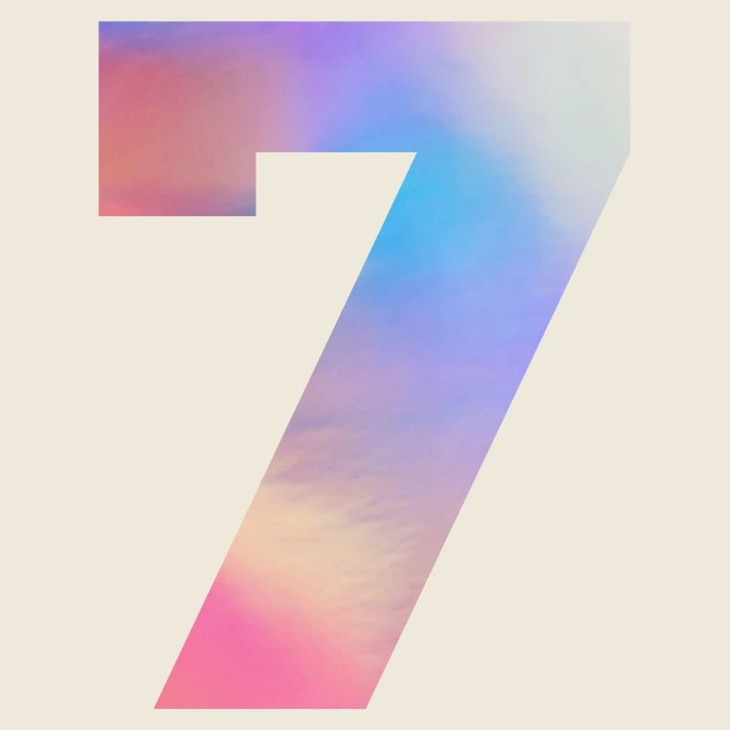 Numéro 7 coloré