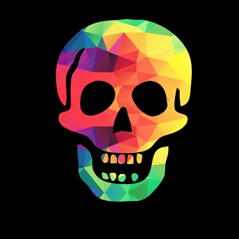 Colourful skull