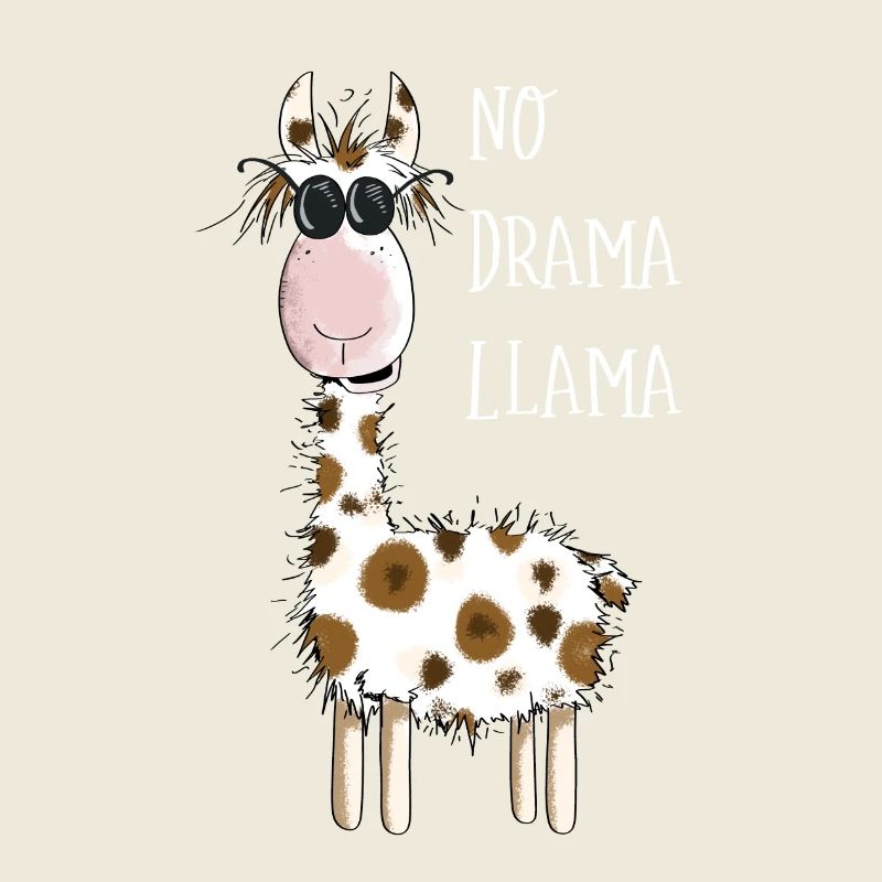 No Drama Llama - Lama Mit Sonnenbrille - Fun Comic