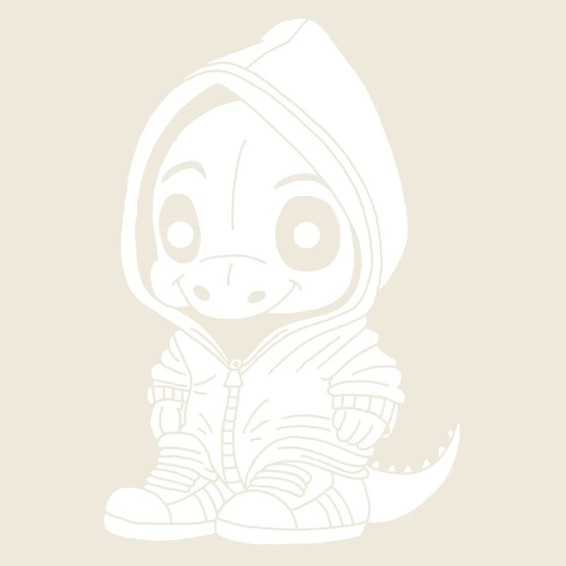 Kleiner Dinosaurier (weiß)