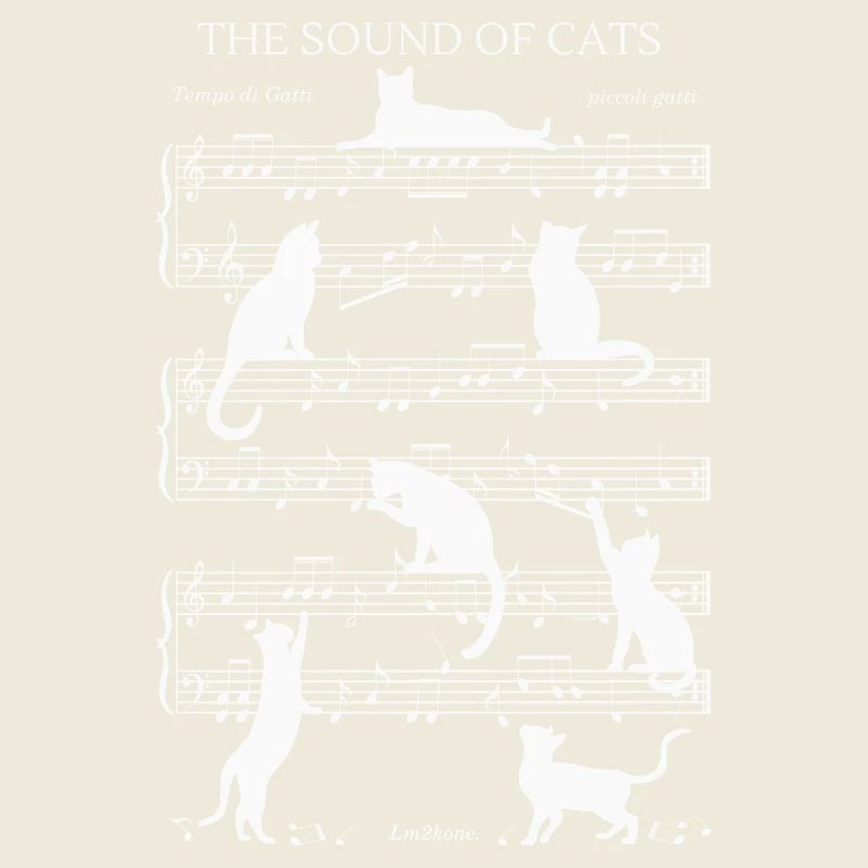Cats Musical Notes - White Theme