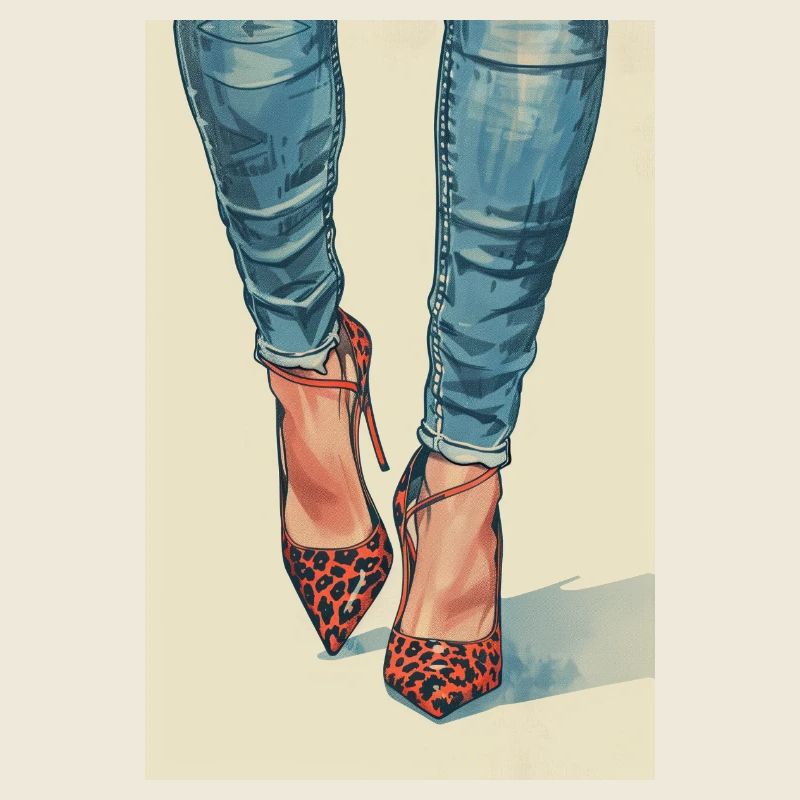 Talons et jeans Leo | IA