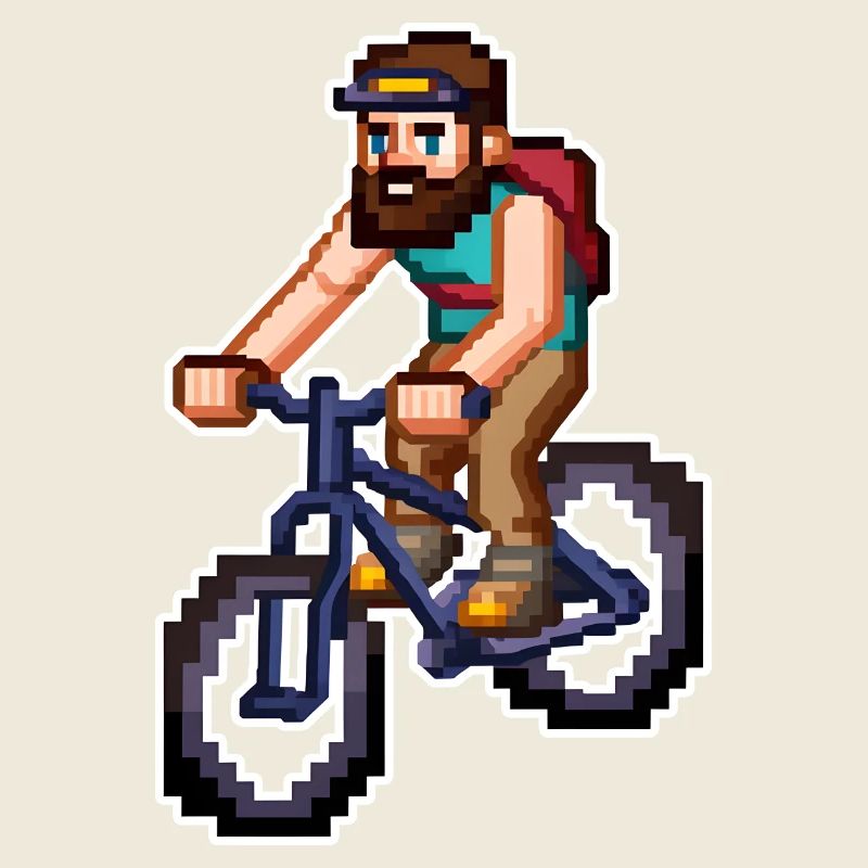 Mountain Bike Pixel Art