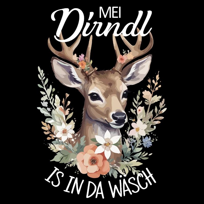 Mei Dirndl is in da Wäsch Trachtenshirt Madl