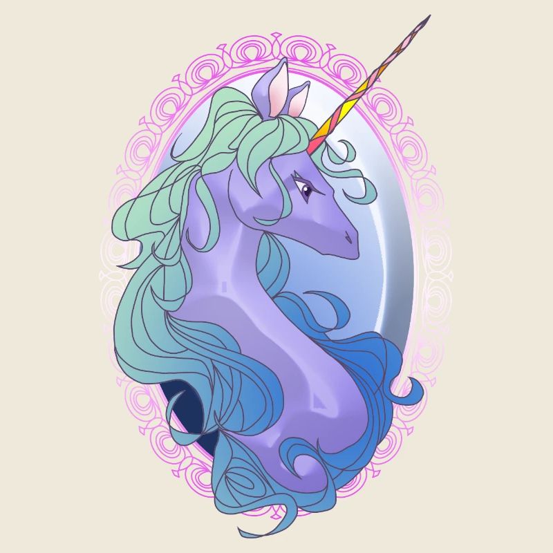 Elegante Einhorn-Spiegel-Kunst Einhorn-Mädchen