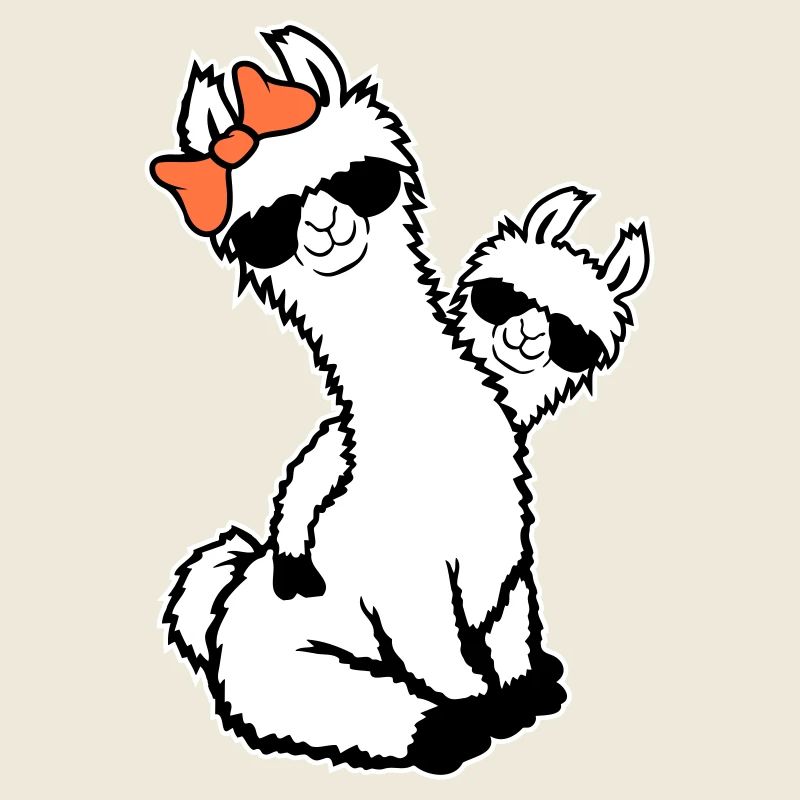 2 Lamas Mama Kind Cool Mutter Sonnenbrille Mom