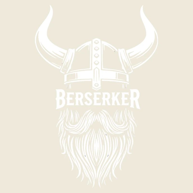 Wikinger-Berserker-Hornhelm-Bart-Maskottchen