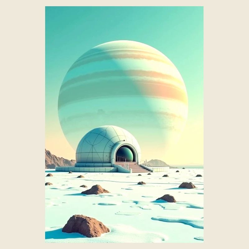 retro futuristic space landscapes 1960s aesthetic