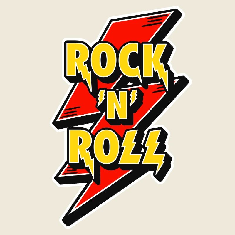 Rock 'N' Roll Lightning Bolt Logo