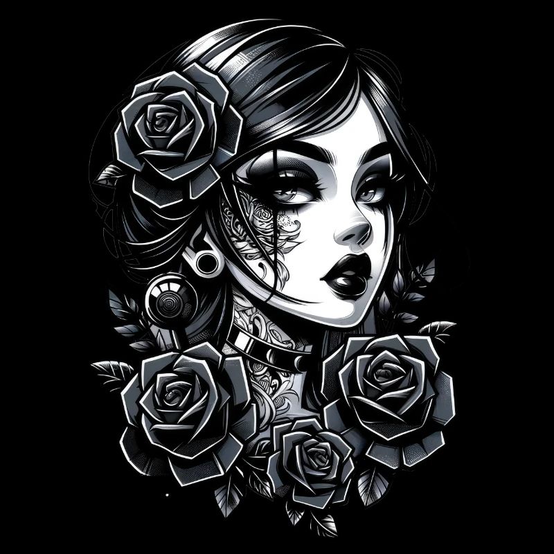 Forbidden Romance : Beauté et roses dans le noir