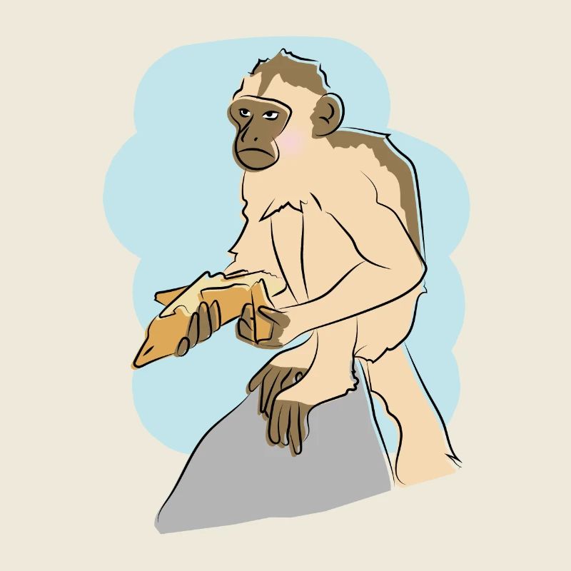 Illustriertes Design mit Affe