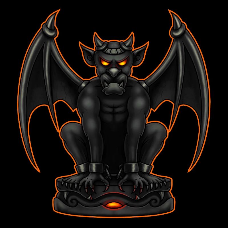 Demon Devil Halloween orange